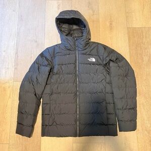 The North Face Men's Charcoal Hooded Puffer Jacket